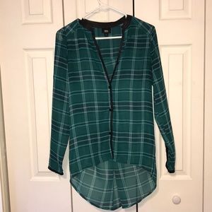 Plaid button down shirt